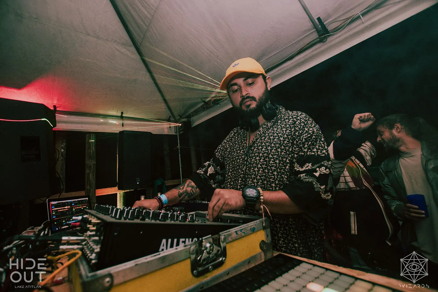 A DJ mixing on decks