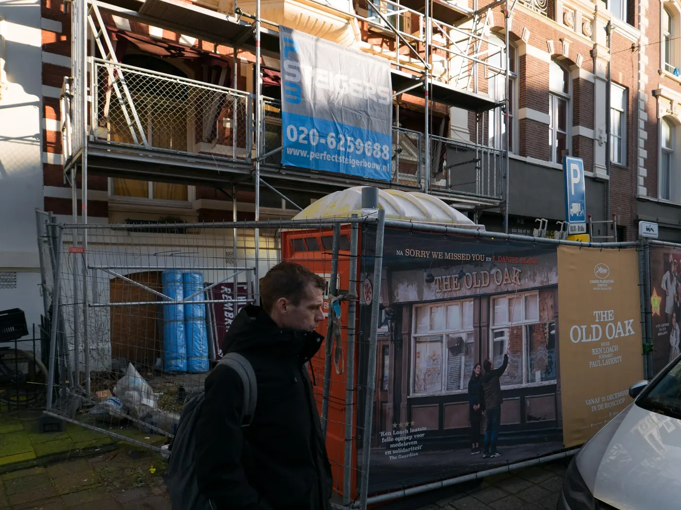 Scaffolding on a building under renovation