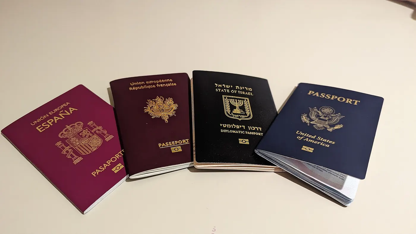 Several passports from different countries