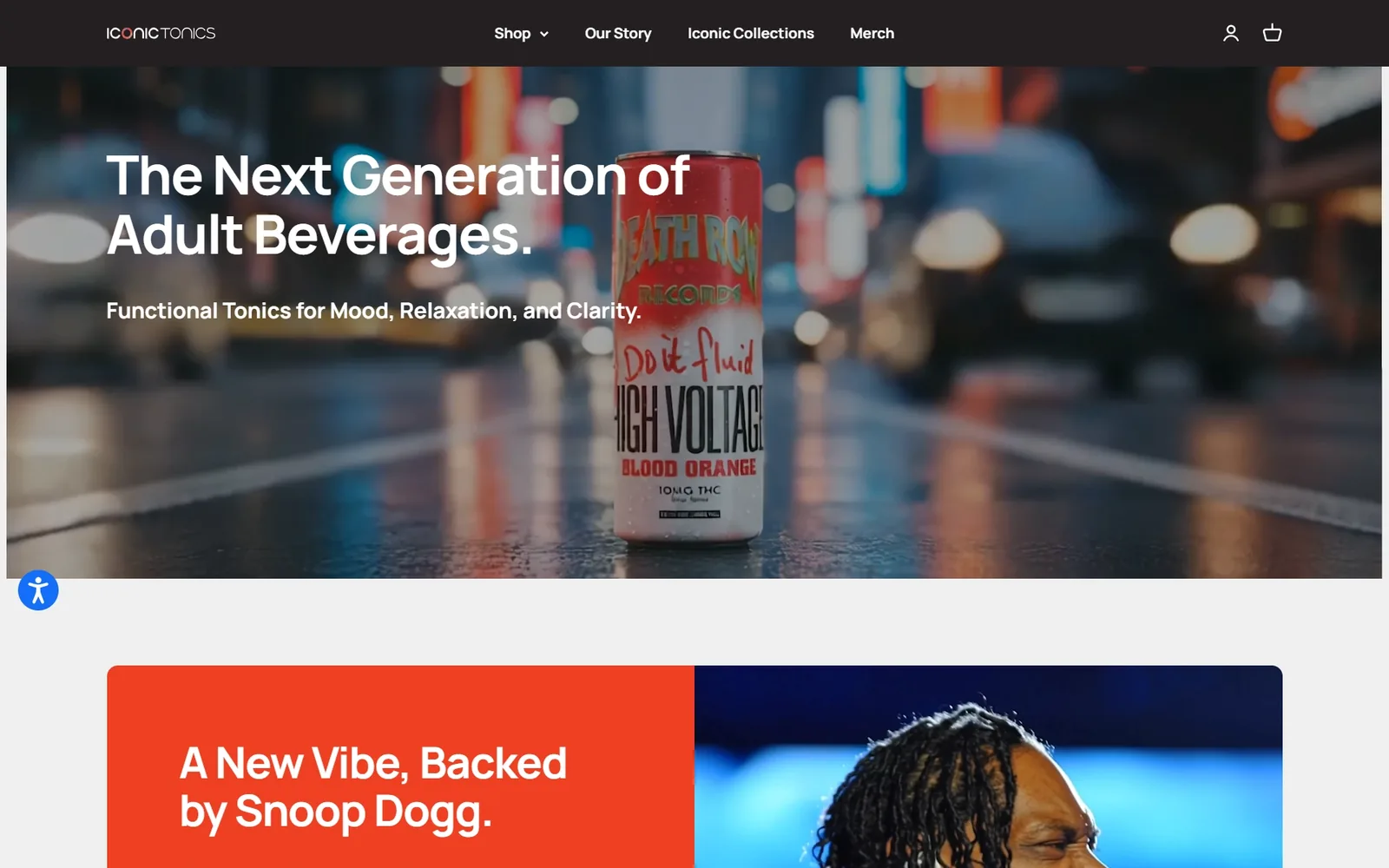 Iconic Tonics website design